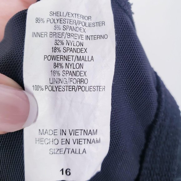 LONGITUDE Black Layered One Piece Swimdress 16 XL - Picture 9 of 11